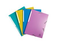 Chemise à élastique 3 rabats plastique Forever Young Exacompta 24 x 32 cm - Dos 3 cm couleurs assorties