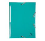 Chemise à élastique 3 rabats plastique Forever Young Exacompta 24 x 32 cm - Dos 3 cm couleurs assorties