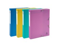 Boîte de classement plastique Forever Young Exacompta - Dos 4 cm couleurs assorties