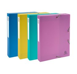 Boîte de classement plastique Forever Young Exacompta - Dos 4 cm couleurs assorties