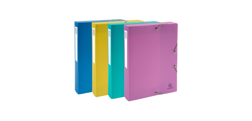 Boîte de classement plastique Forever Young Exacompta - Dos 4 cm couleurs assorties