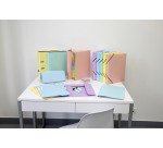 Classeur à levier en carton Exacompta Prem Touch Aquarel Exacompta A4  - Dos 8 cm couleurs assorties