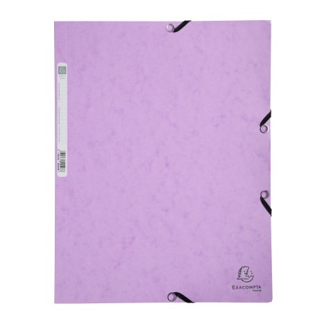 Map met elastiek en 3 flappen karton Aquarel Exacompta 24 x 32 rug 3 cm kleuren 