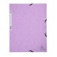 Map met elastiek en 3 flappen karton Aquarel Exacompta 24 x 32 rug 3 cm kleuren 