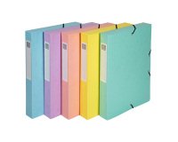 Boîte de classement Aquarel Exacompta en carte lustrée - Dos 4 cm couleurs assorties