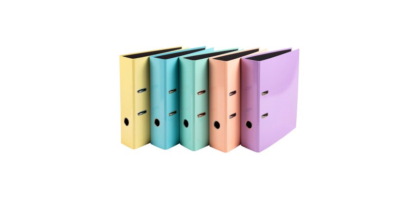 Classeur à levier en carton Exacompta Prem Touch Aquarel Exacompta A4  - Dos 8 cm couleurs assorties