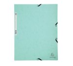 Carpeta con gomas y 3 solapas cartón Exacompta Aquarel 24 x 32 colores pastel