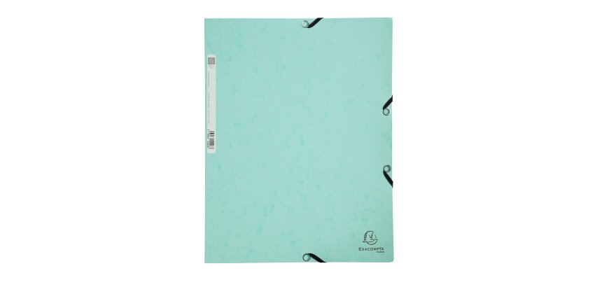 Carpeta con gomas y 3 solapas cartón Exacompta Aquarel 24 x 32 colores pastel
