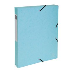Chemise box Exacompta Aquarel  en carte lustrée - Dos 4 cm couleurs assorties