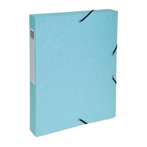 Chemise box Exacompta Aquarel  en carte lustrée - Dos 4 cm couleurs assorties