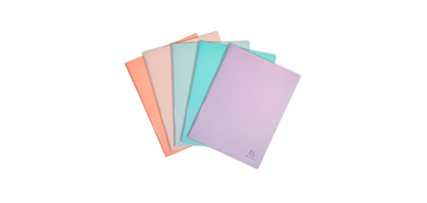 Protège-documents Exacompta Aquarel polypropylène A4 30 pochettes - 60 vues couleurs assorties