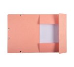 Carpeta con gomas y 3 solapas cartón Exacompta Aquarel 24 x 32 coral pastel
