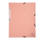 Carpeta con gomas y 3 solapas cartón Exacompta Aquarel 24 x 32 coral pastel