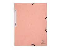 Carpeta con gomas y 3 solapas cartón Exacompta Aquarel 24 x 32 colores pastel