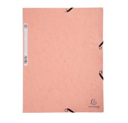 Carpeta con gomas y 3 solapas cartón Exacompta Aquarel 24 x 32 colores pastel