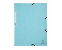 Map met elastiek en 3 flappen karton Aquarel Exacompta 24 x 32 rug 3 cm kleuren 