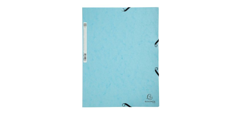 Chemise à élastique 3 rabats carton Aquarel Exacompta 24 x 32 dos 2,5 cm couleurs
