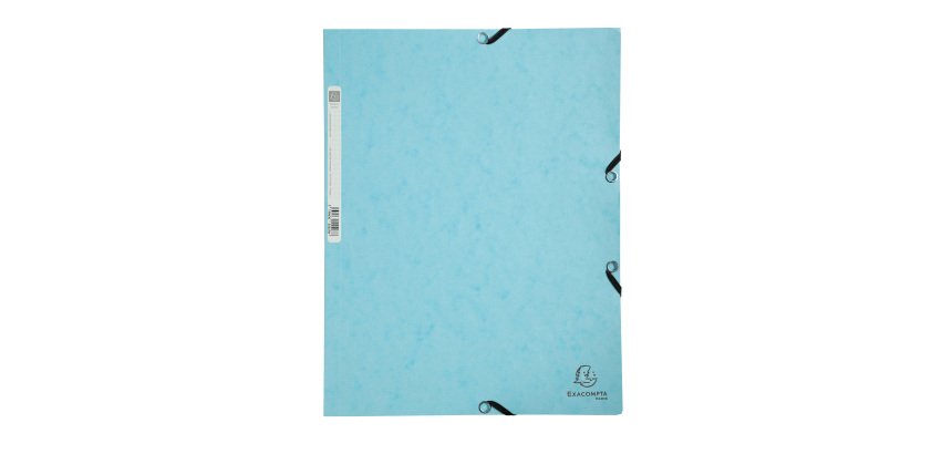 Chemise mit elastischen 3 Klappen aus Karton Aquarel Exacompta 24 x 32 Rücken 2,5 cm Farben.