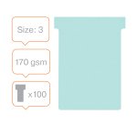 Fiches T indice 3 / 92 mm - Lot de 100