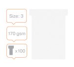 Fiches T indice 3 / 92 mm - Lot de 100