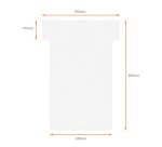 Fichas en "T" Indice 2 - Paquete de 100