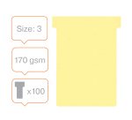 Fiches T indice 3 / 92 mm - Lot de 100