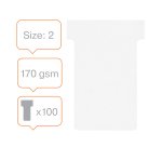 Fichas en "T" Indice 2 - Paquete de 100