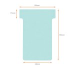 Fichas en "T" Indice 2 - Paquete de 100