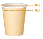 Gobelet jetable en carton Kraft 20 cl - lot de 100