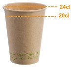 Gobelet jetable Biokup - 20 cl - Lot de 100