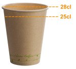 Gobelet en canne à sucre Biokup - 25 cl - Lot de 100