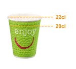 Vasos "Enjoy" para bebidas calientes 20 cl - Paquete de 90