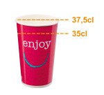 Gobelet "Enjoy" spécial boissons froides jetable carton 35 cl - Lot de 300