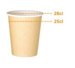 Gobelet jetable en carton Kraft 28 cl - lot de 100