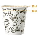 Vasos "Grafiti" desechable de cartón 10 cl - paquete de 100