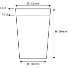 Wegwerpbeker "Graffiti" karton 12 cl - set van 100