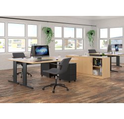 Cassettiera in metallo 3 cassetti di cui 1 grande fornita montata Bruneau