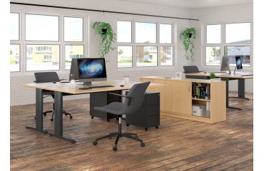 Cassettiera in metallo 3 cassetti di cui 1 grande fornita montata Bruneau