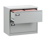 Crédence métal pour dossier suspendu 2 tiroirs