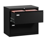 Metal credenza with 2 drawers for hanging files