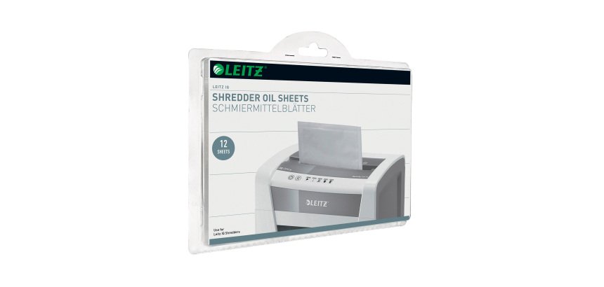 Feuilles pré-lubrifiées Leitz pour destructeurs - Paquet de 12