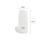 Patère blanche nacrée avec 2 languettes 3M Command™