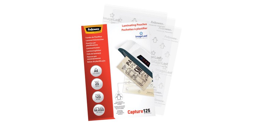Boite 25 pochettes plastification A4 2 x 125 µ brillantes