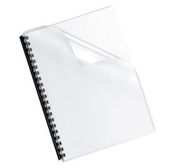 Cubiertas de encuadernación de plástico transparente 24/100 Fellowes- Paquete de 100