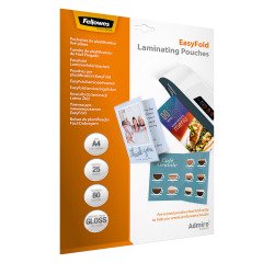 Fellowes Pre-folded A4 80µ Glossy Lamination Pouches - Box of 25