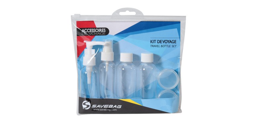 SAVEBAG Travel bottle kit for air travel