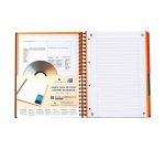 Cahier spirales Oxford Fillingbook A+ 23,3 x 29,8 cm - perforé 4 trous - blanc ligné - 200 pages