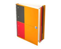 Cahier spirale Filingbook Oxford International A+ 23,3 x 29,8 cm - perforé 4 trous - blanc ligné - 200 pages