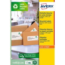 Etiqueta de dirección láser reciclada 99,1 x 57 mm Avery LR7173 blanca - Caja de 100