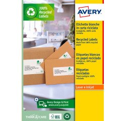 Etiqueta de dirección láser reciclada 99,1 x 57 mm Avery LR7173 blanca - Caja de 100